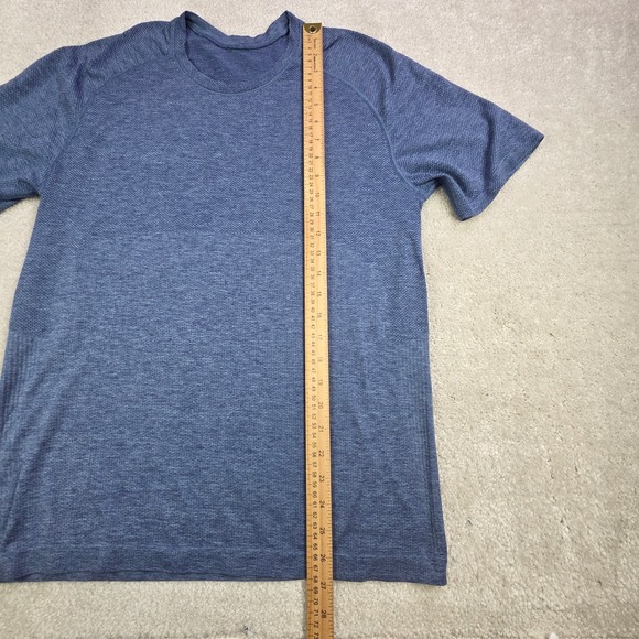 Lululemon Metal Vent‎ Tech Atletic Shirt Men's Medium Blue - Picture 4 of 5
